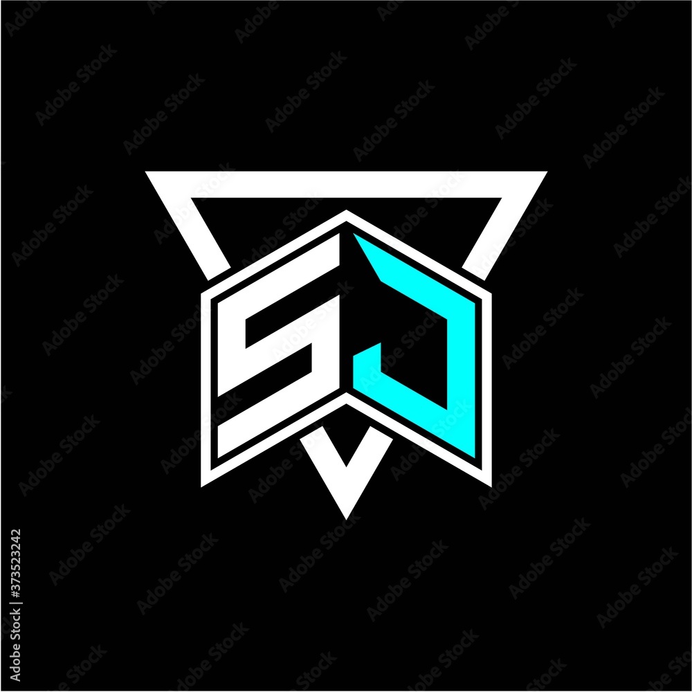 The letter S J monogram is perfect for game initials, greeting cards, logos, posters and more The letter S J monogram is perfect for game initials, greeting cards, logos, posters and more