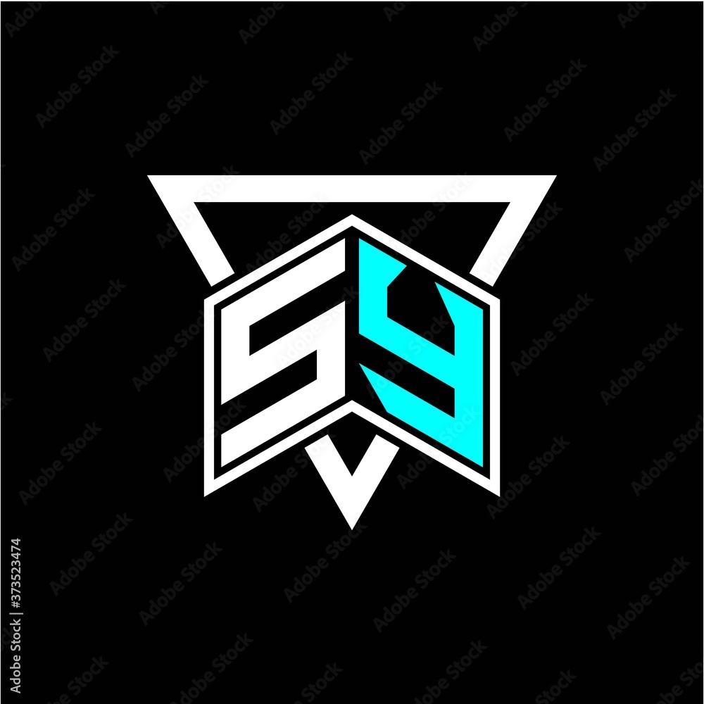 The letter S Y monogram is perfect for game initials, greeting cards, logos, posters and more