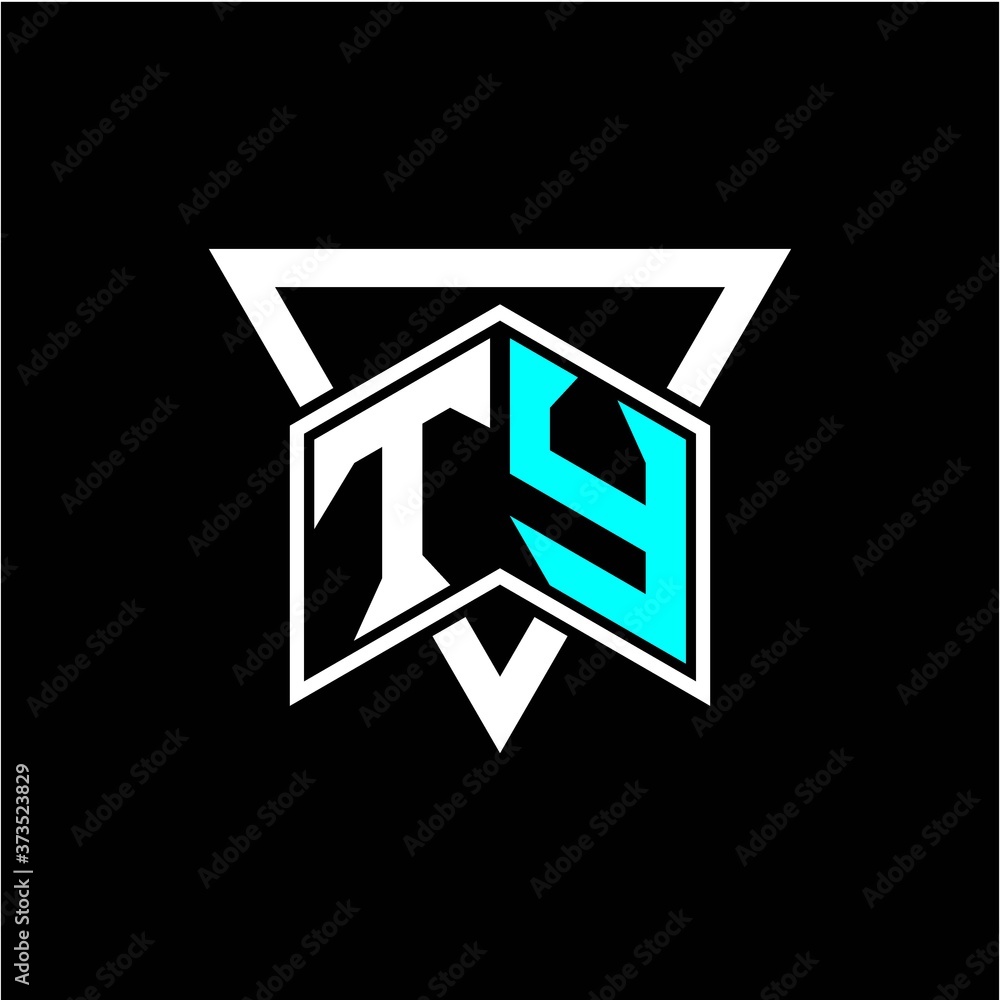 The letter T Y monogram is perfect for game initials, greeting cards, logos, posters and more The letter T Y monogram is perfect for game initials, greeting cards, logos, posters and more
