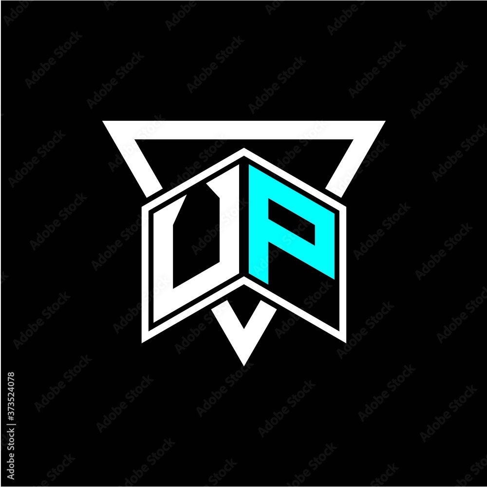 The letter U P monogram is perfect for game initials, greeting cards, logos, posters and more The letter U P monogram is perfect for game initials, greeting cards, logos, posters and more