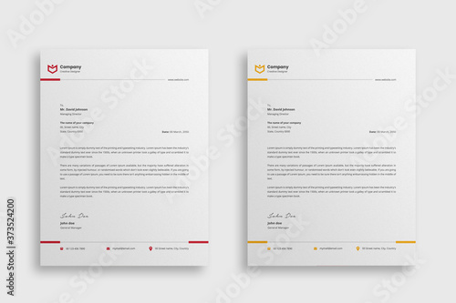 Abstract Corporate Business Style Letterhead Design Vector Template For Your Project. Simple And Clean Print Ready Design, Elegant Flat Design Vector Illustration.