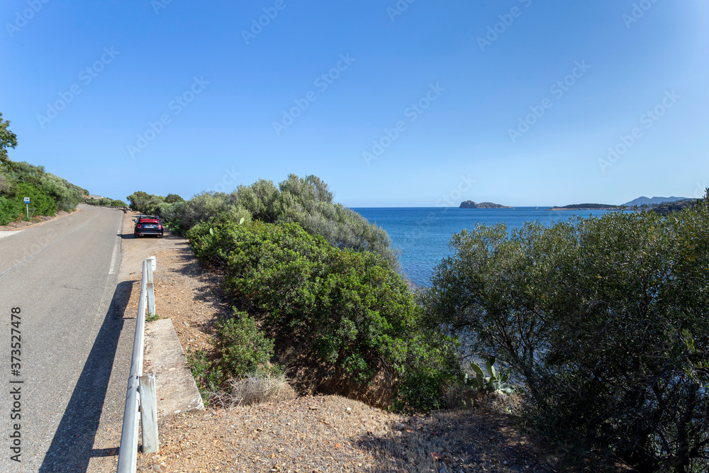 Coast of South Sardinia on a summer day