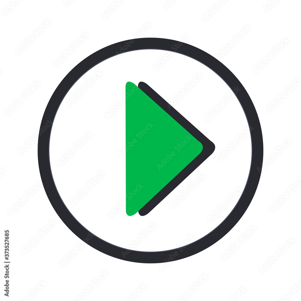 Isolated music play button. Sound icon - Vector Isolated music play button. Sound icon - Vector