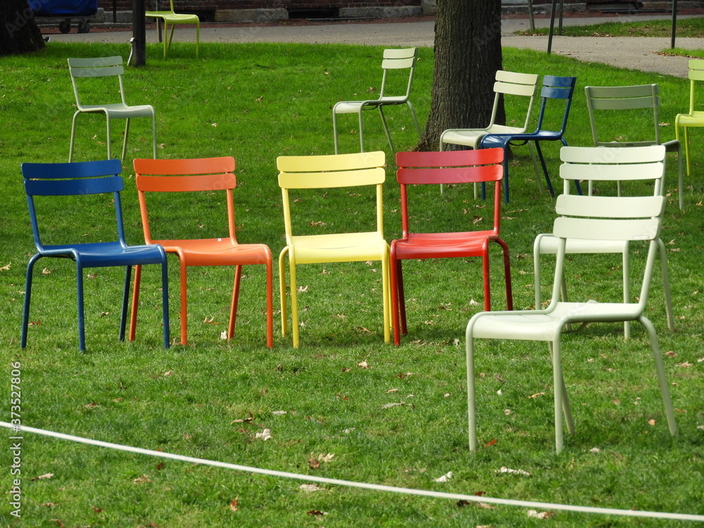 Empty Park chairs Empty Park chairs
