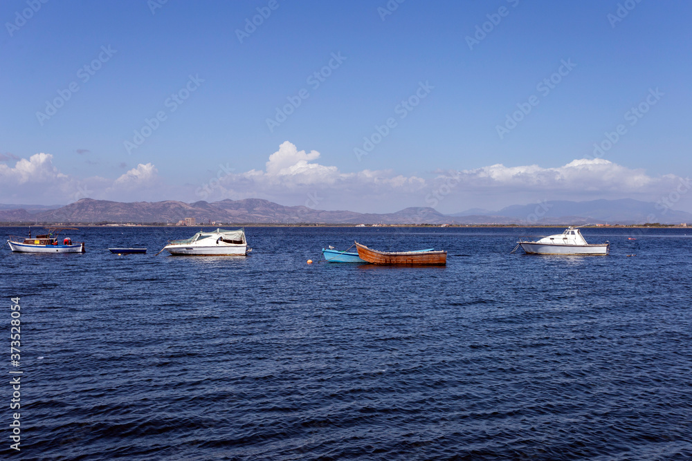 Fishing boats in the port of Sant'Antioco, Sardinia