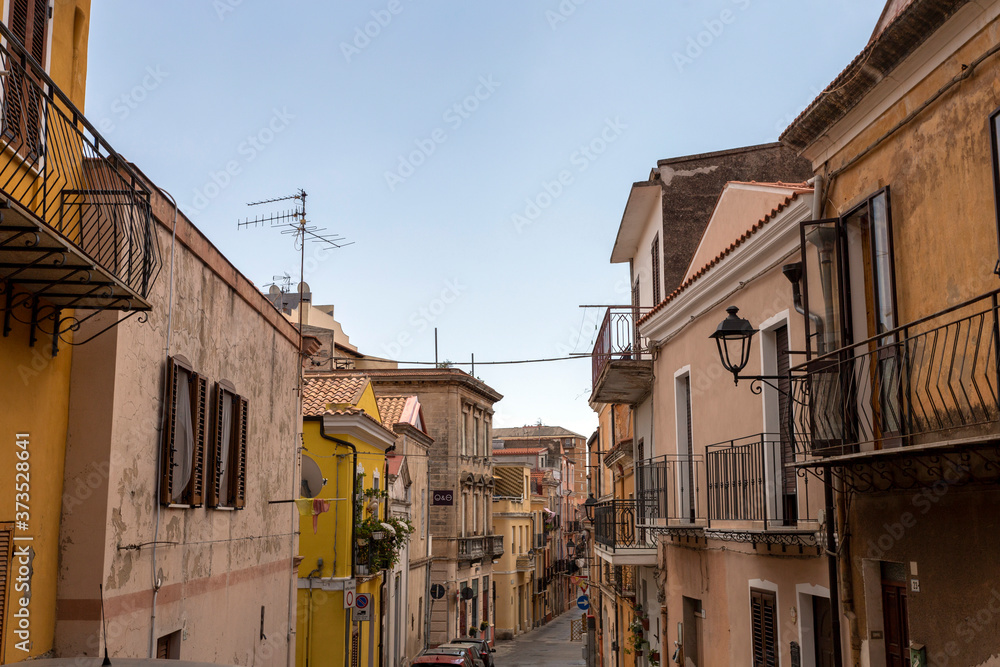 Empty street in Iglesias, Sardinia