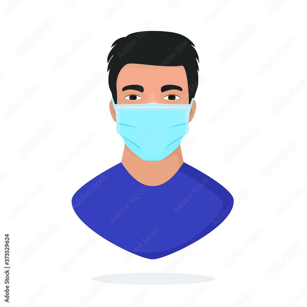 Man Using Medical Mask