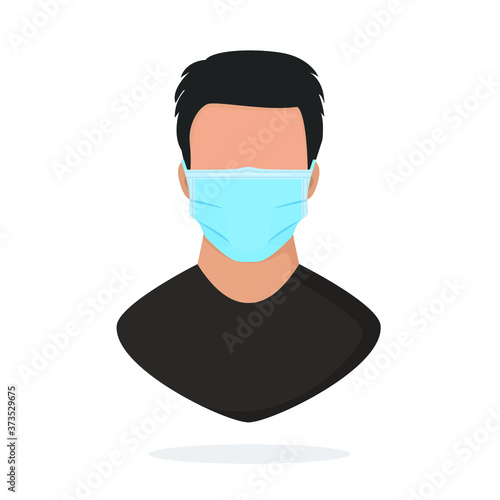 Man Using Medical Mask
