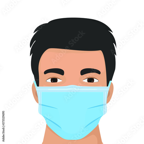 Man Using Medical Mask