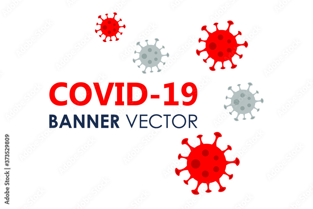 Virus COVID-19 banner vector 