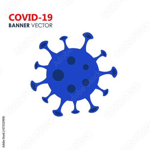 Virus COVID-19 banner vector 