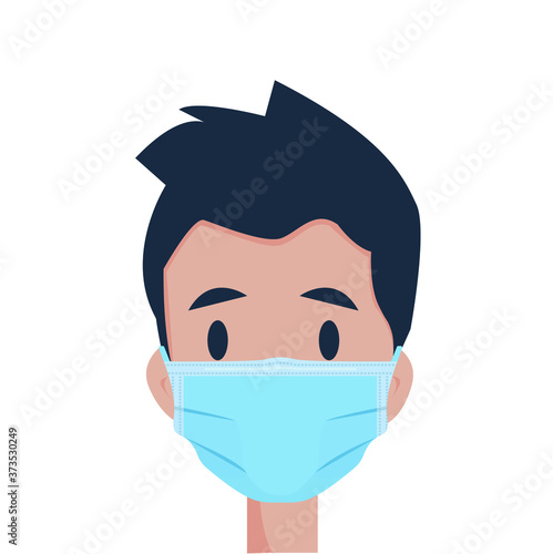 Be safe - man in a mask 