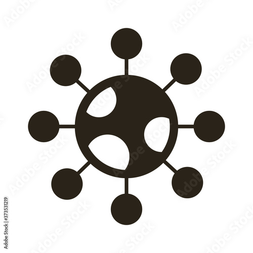 covid19 particle silhouette style icon