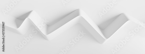Modern Geometric Wallpaper. White Minimal Panorama photo