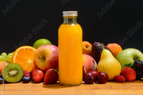 Juice and Fruit 2 - orange, apple and pear