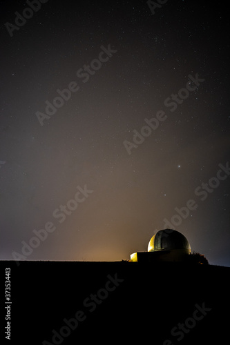 Jewett Observatory at Night, Pullman,WA photo
