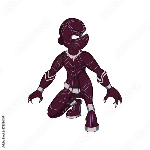 Isolated teen superhero character. Cartoon of a superhero - VEctor