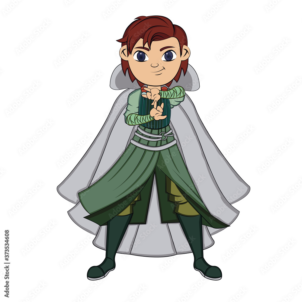 Fototapeta premium Isolated teen superhero character. Cartoon of a superhero - VEctor