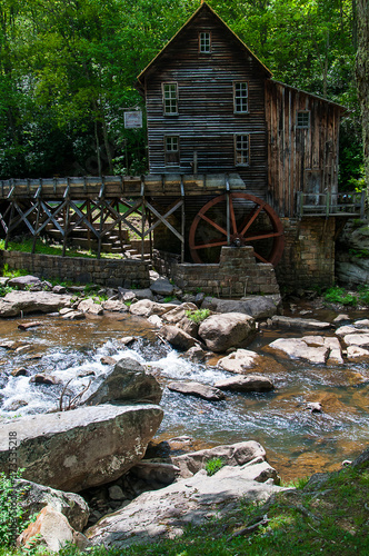Glade Creek Grist Mill in Babcock State Park West Virginia USA was a flour mill deep in the forest which has a fairytale quality I found enchanting