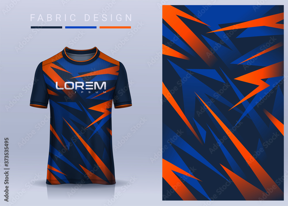Fabric textile for Sport t-shirt ,Soccer jersey mockup for football club. uniform front and back view. Fabric textile for Sport t-shirt ,Soccer jersey mockup for football club. uniform front and back view.