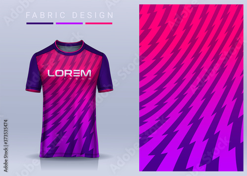 Fabric textile for Sport t-shirt ,Soccer jersey mockup for football club. uniform front and back view.