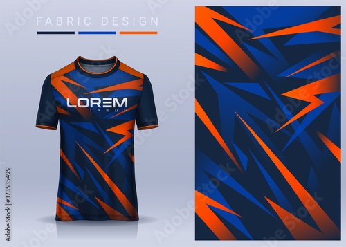 Fabric textile for Sport t-shirt ,Soccer jersey mockup for football club. uniform front and back view.