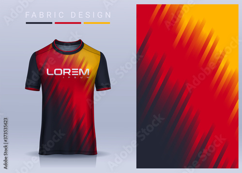 Fabric textile for Sport t-shirt ,Soccer jersey mockup for football club. uniform front and back view.