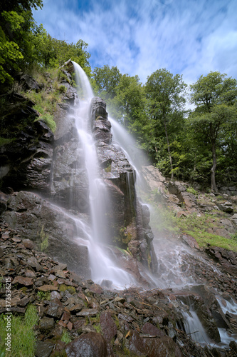 Trusetal waterfall in Thuringia in Germany