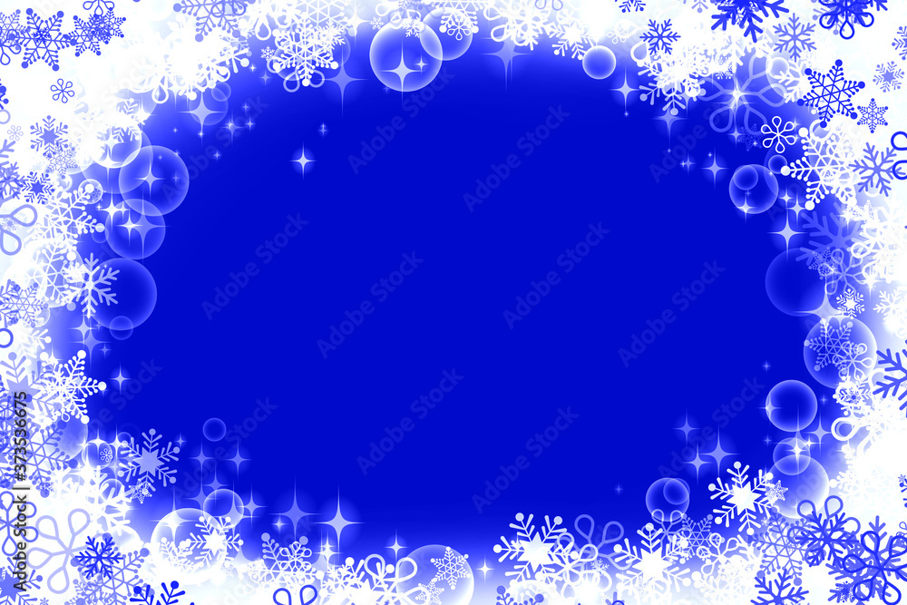 Fototapeta premium 雪の結晶の背景イラスト