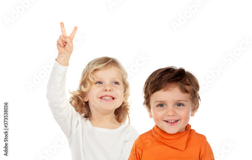 Funny children laughing