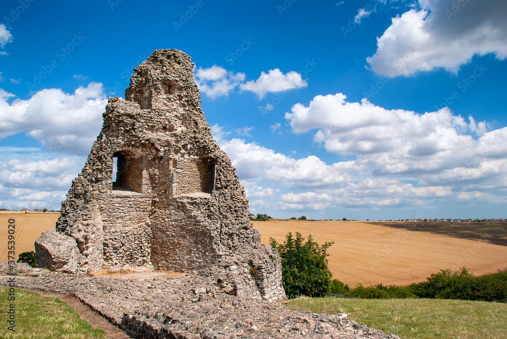 The ruins of Hadleigh Castle in Essex, UK