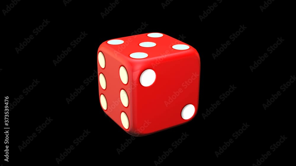 Casino red dice rotating at black background. Seamless loopable animation. Casino red dice rotating at black background. Seamless loopable animation.