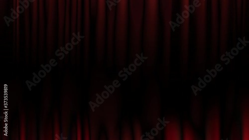 Abstract background animation with curtain style effect in red