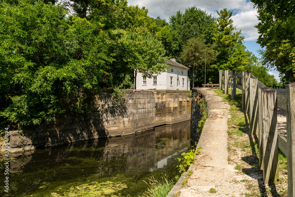 Lock 6 on the I&M canal.  Channahon State Park, Illinois.