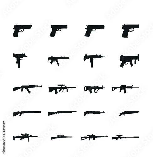 Weapon icon set