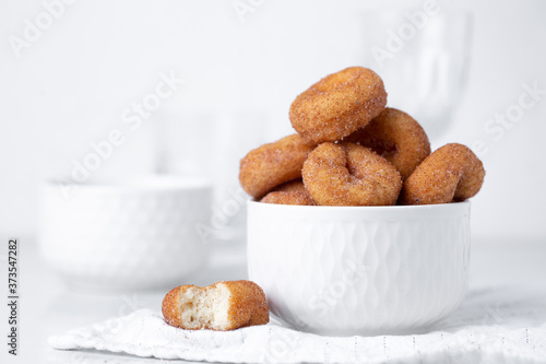 Cinnamon sugar mini donuts