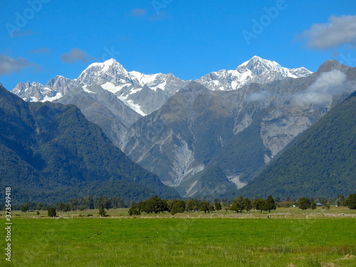 Mt Tasman and Mt Cook in New Zealand