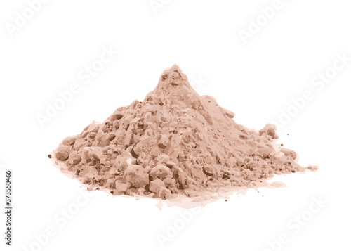 Whey cocoa protein powder for brown fitness shake isolated