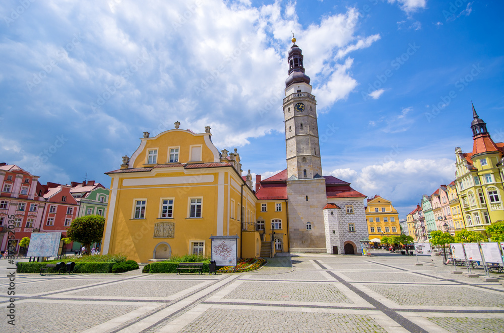 Obraz premium Town square of Boleslawiec, Poland