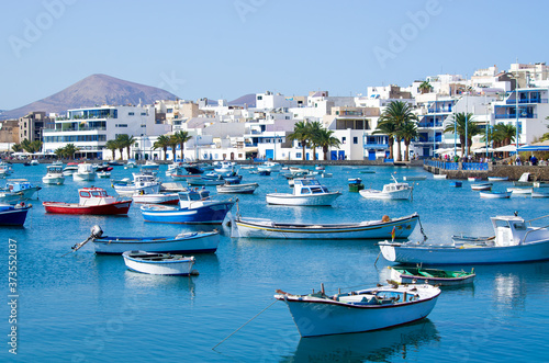 Marina in Arrecife, Lanzarote, Spain photo