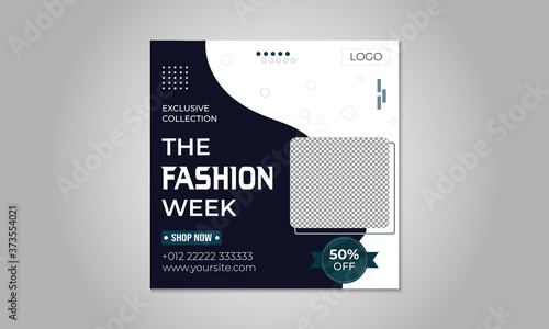 Fashion week social media post template