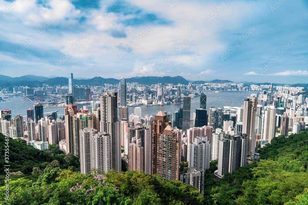 Obraz premium hong kong skyline