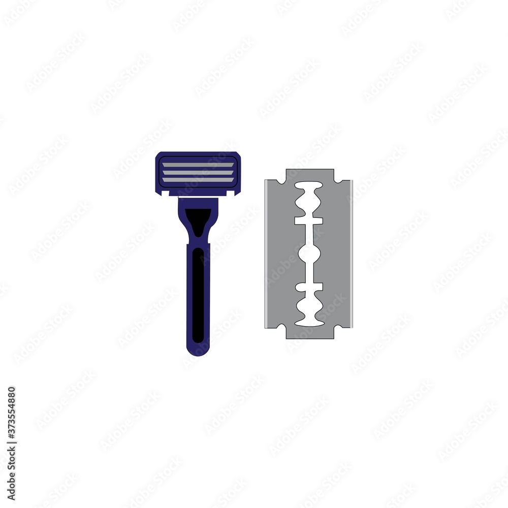 razor blade icon logo vector