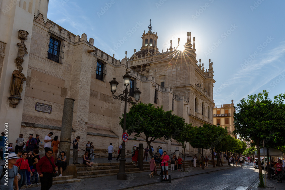 Obraz premium Santa Maria de la Sede, the famous Cathedral in Seville, Andalucia, Spain.