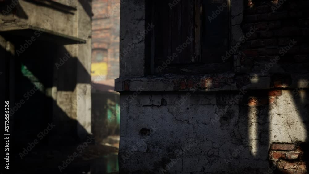 Abandoned Factory empty because of the coronavirus covid-19 epidemic