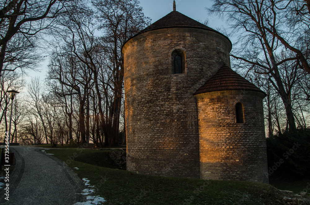 Naklejka premium The Rotunda of Saint Nicholas, the oldest brick building in Poland, Cieszyn