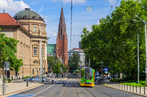 Poznań Poland Ulica Fredry miasto w ciągu dnia