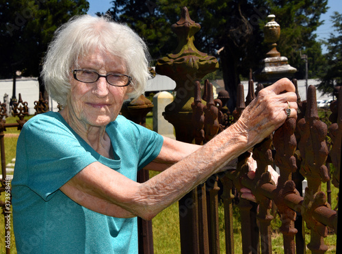 Cemetery Visit by 100 Years Old Woman