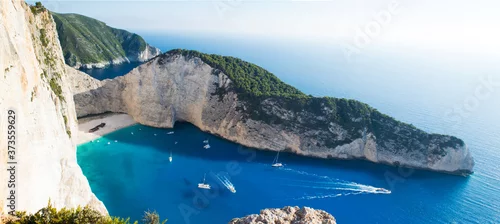 Panel kuchenny z motywem Zatoka wraku (Navagio beach) - Zakynthos, Zante, Grecja
