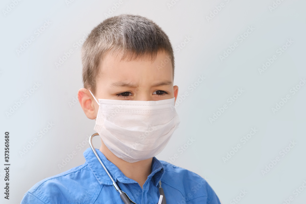 kid, boy playing doctor, face shield, health concept, disease treatment, coronavirus, COVID-19, life insurance, quarantine kid, boy playing doctor, face shield, health concept, disease treatment, coronavirus, COVID-19, life insurance, quarantine